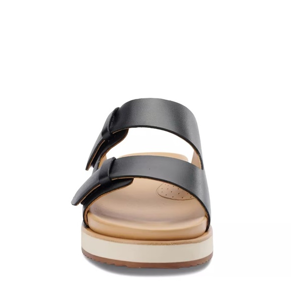 Nisolo Ella Black and Tan Slide Sandals NWT - Picture 4 of 6